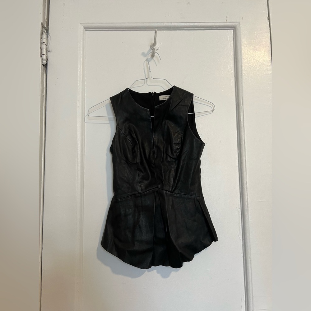 Robert Rodriguez black leather top